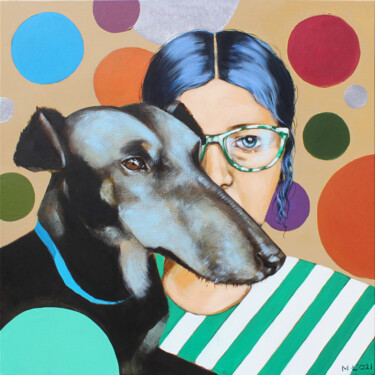 "Okrągłe chwile" başlıklı Tablo Małgorzta Łodygowska tarafından, Orijinal sanat, Akrilik Ahşap Sedye çerçevesi üzerine monte…