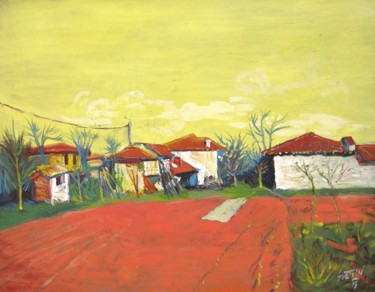 绘画 标题为“The house in Strelci” 由Svetlin Kolev, 原创艺术品, 油