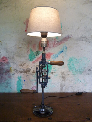 LAMPE CHIGNOLE - BLEU - Design titled "LAMPE CHIGNOLE - BL…" by Leferailleur02, Original Artwork, Luminaire