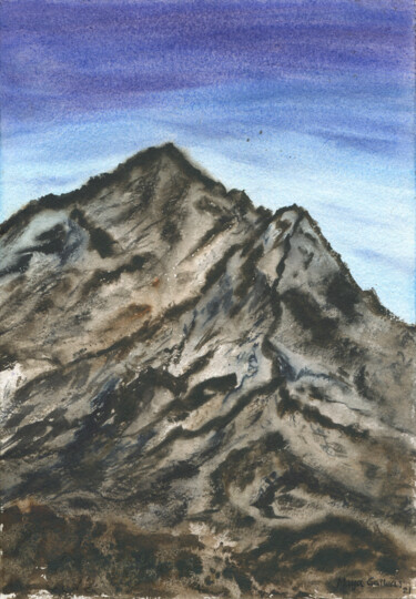 绘画 标题为“Earth mountains” 由Maya Burchak, 原创艺术品, 水彩