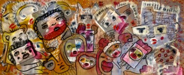 Pittura intitolato "Street corner 12" da Pavel Kuragin, Opera d'arte originale, Acrilico