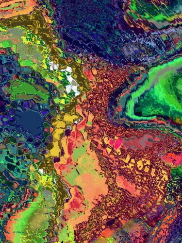 Digital Arts titled "La carrière du drag…" by Christiane Guilleminot, Original Artwork, Digital Painting