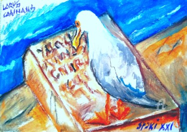 "...HM..?" Seizieme virtuele exposition Zasavica 2. Peinture intitulée ""...HM..?" Seizieme…" par Slobodan Spasojevic (Spaki), Œuvre d'art originale, Pastel
