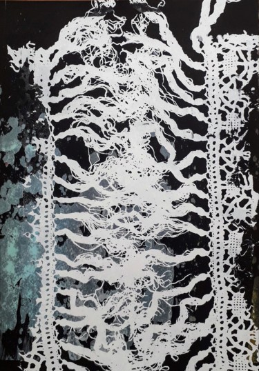 印花与版画 标题为“Franges 2” 由Agnès Leblond, 原创艺术品, 丝网印刷