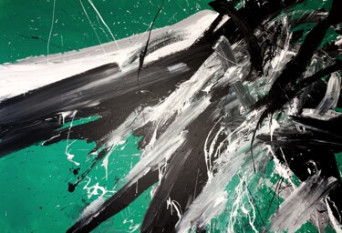 「Black 64c」というタイトルの絵画 Rosi Roysによって, オリジナルのアートワーク, アクリル