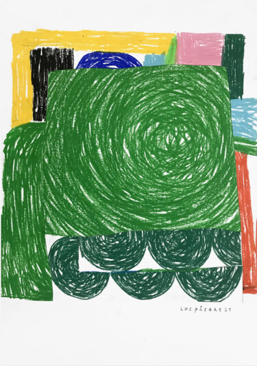 Collages intitulée "DIMMI - DIS-MOI" par Luc Pierre, Œuvre d'art originale, Pastel
