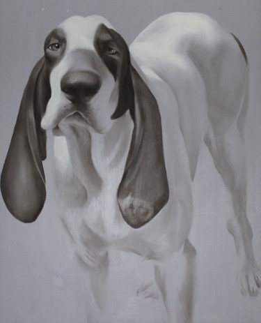 Painting titled "CURIOSO" by Nicoletta Bagatti, Original Artwork, Oil