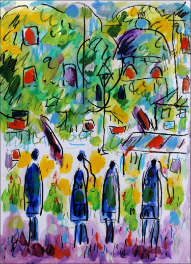 제목이 "Summer in the city1"인 미술작품 Jean Mirre로, 원작, 기름