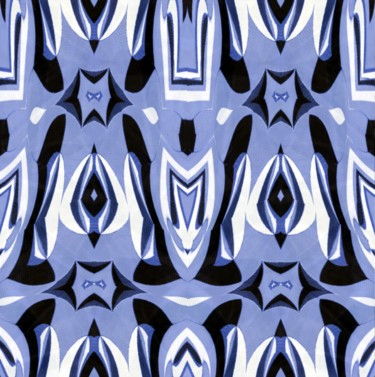 Digital Arts titled "Blue Foliage" by Peter Jalesh, Original Artwork, Digital Painting