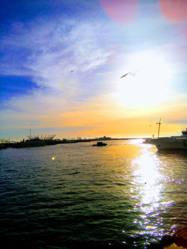 "Gün batımı ve deniz" başlıklı Fotoğraf Esma Dinçer tarafından, Orijinal sanat, Fotoşopsuz fotoğraf