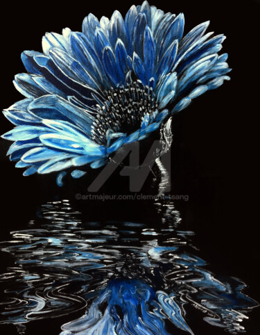 绘画 标题为“Reflection of Blue…” 由Clement Tsang, 原创艺术品, 丙烯
