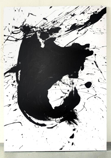 绘画 标题为“Black 72x” 由Rosi Roys, 原创艺术品, 丙烯