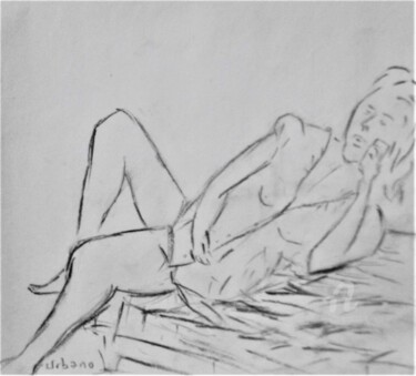 Pascaline au 06..... 제목이 "Pascaline au 06....."인 그림 Roberto Urbano로, 원작, 숯