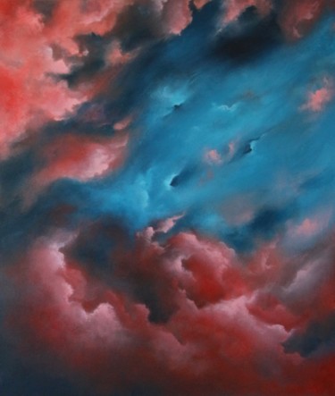 Red Blue Sky Symphony Painting titled "Red Blue Sky Sympho…" by Lucy Sodel, Original Artwork, Acrylic