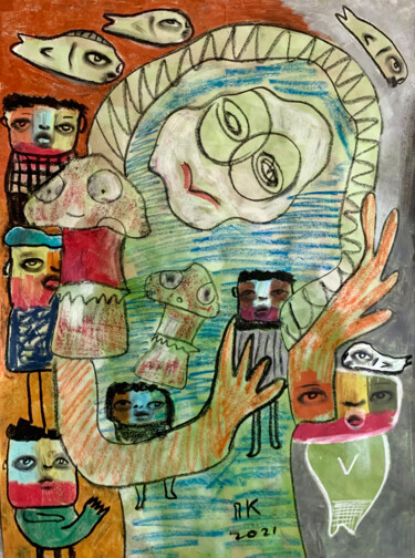 图画 标题为“Carbon footprint #87” 由Pavel Kuragin, 原创艺术品, 粉彩