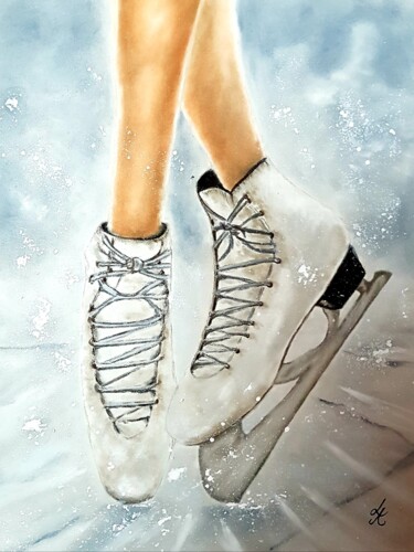 图画 标题为“PATIN” 由Lalyart, 原创艺术品, 粉彩 安装在其他刚性面板上