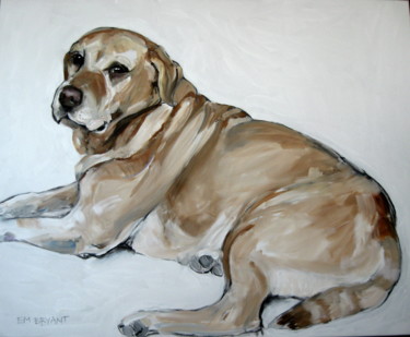 Painting titled "oscar" by Em Bryant, Original Artwork, Acrylic