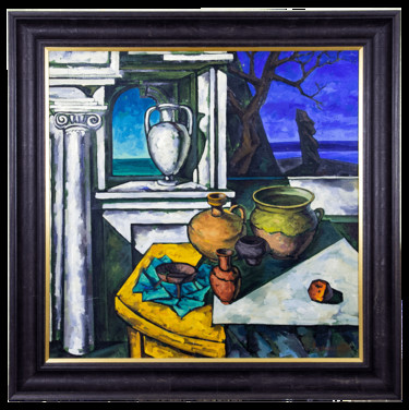 Next to Antiquity, oil, canvas Peinture intitulée "Next to Antiquity,…" par Mikhail Kublik, Œuvre d'art originale, Huile Monté sur Châssis en bois