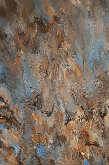 Blue Marble | 24" x 36" 绘画 标题为“Blue Marble | 24" x…” 由Alexandra Romano, 原创艺术品, 搪瓷