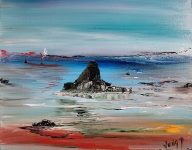 Peinture intitulée "La presqu 'île" par Pascal Jung, Œuvre d'art originale, Huile
