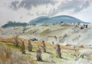 Painting titled "Pilsko" by Rudolf Suran, Original Artwork, Watercolor