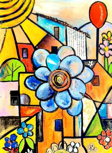 Pintura intitulada "Minha  Cidade Tem U…" por José Claudinei Da Cruz, Obras de arte originais, Acrílico