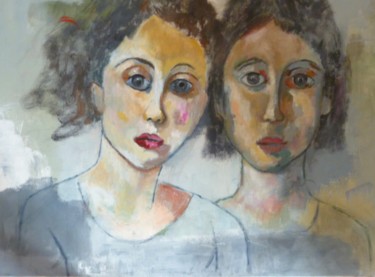 Peinture intitulée "BLANCHE ET LUCIE" par Martine Flory, Œuvre d'art originale, Acrylique
