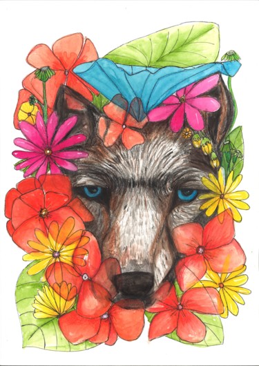 图画 标题为“La mal-aimée” 由Florencia Escalante, 原创艺术品, 水彩