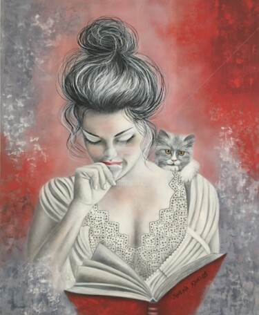 Peinture intitulée ""Passion book"" par Shena Ajuelos, Œuvre d'art originale, Huile