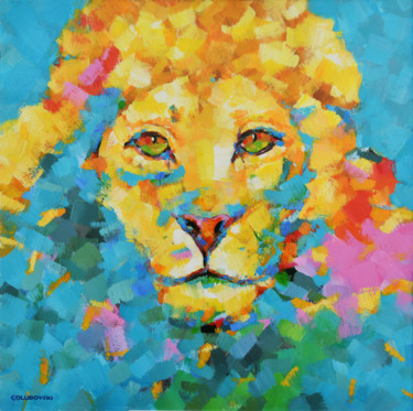 绘画 标题为“golden lion” 由Nikola Golubovski, 原创艺术品, 丙烯