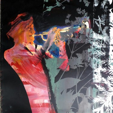 Printmaking titled "Borelli" by Agnès Leblond, Original Artwork, Screenprinting