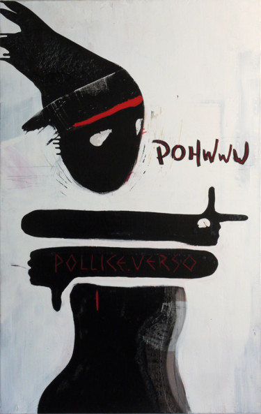 绘画 标题为“POHWWW” 由Andrzej Lassolle, 原创艺术品, 丙烯 安装在木质担架架上