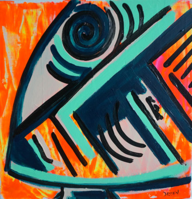 Peinture intitulée "Inadapté 5" par Delphine Dessein, Œuvre d'art originale, Acrylique