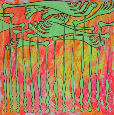 Peinture intitulée "Sciapoïdes a4" par Delphine Dessein, Œuvre d'art originale, Acrylique