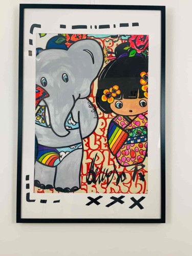 绘画 标题为“Où est Charlot ? N°…” 由Asop, 原创艺术品, 丙烯