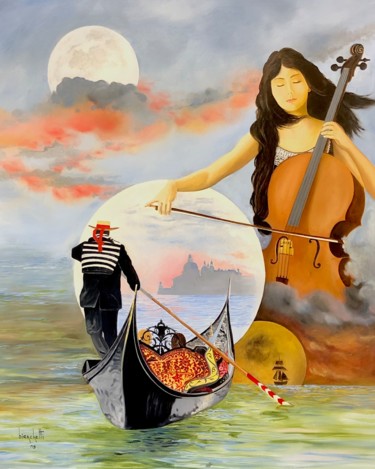 Beauté de Venise Painting titled "Beauté de Venise" by Giuliano Bianchetti, Original Artwork, Oil