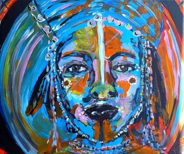 绘画 标题为“Wodaabe” 由Regina Dem, 原创艺术品, 丙烯