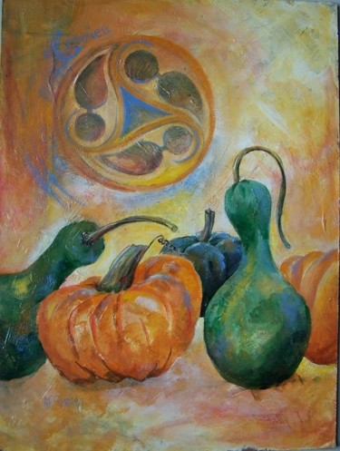 Peinture intitulée "C'était la fête à C…" par Anne-Frédérique Ferret, Œuvre d'art originale, Huile