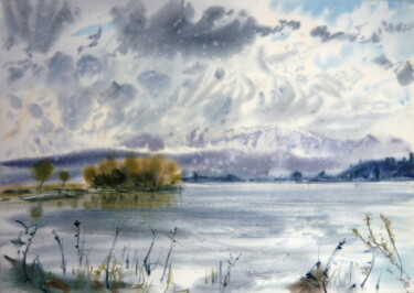Peinture intitulée "Slanica island of A…" par Rudolf Suran, Œuvre d'art originale, Aquarelle