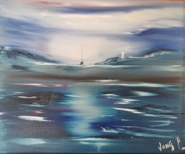 Peinture intitulée "Dreaming blue" par Pascal Jung, Œuvre d'art originale, Huile
