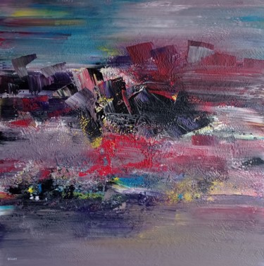 제목이 "monts rouges"인 미술작품 Jean Oillet로, 원작, 아크릴