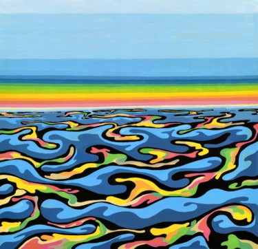 SEA AND SKY II 绘画 标题为“SEA AND SKY II” 由Nives Palmić, 原创艺术品, 水粉