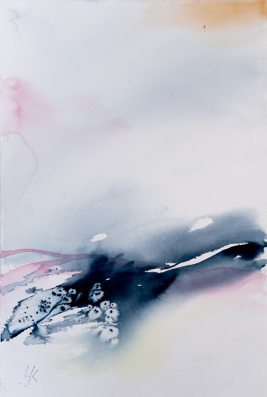 绘画 标题为“Abstract Landscape…” 由Yuriy Kraft, 原创艺术品, 水彩