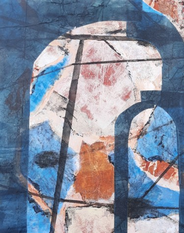 Painting titled "Weathered floors" by Jill Carrott, Original Artwork, Acrylic