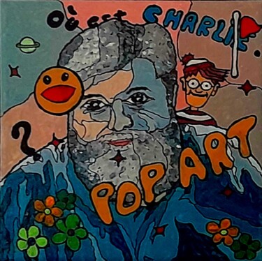 Peinture intitulée "Portrait pop art (…" par Bertrand Jost, Œuvre d'art originale, Acrylique Monté sur Châssis en bois