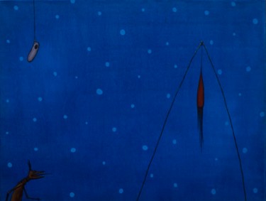 Painting titled "Wolf and carcass." by Eugene Panov, Original Artwork, Oil