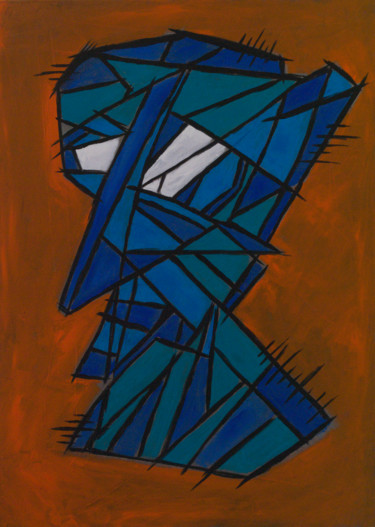 Painting titled "Glass (the fragilit…" by Simon Houlton, Original Artwork, Oil Mounted on Wood Stretcher frame