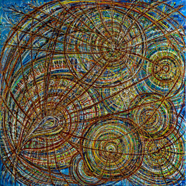 The stellar breath of the living universes. Ζωγραφική με τίτλο "The stellar breath…" από Elena Giersch (Charmelena.Art), Αυθεντικά έργα τέχνης, Ακρυλικό