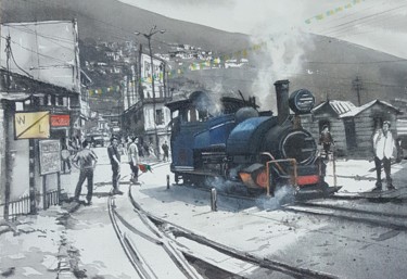 Darjeeling Peinture intitulée "Darjeeling" par Amlan Dutta, Œuvre d'art originale, Acrylique