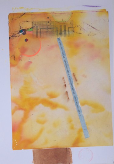 绘画 标题为“Komposition in Gelb” 由Alois Oberndorfer, 原创艺术品, 颜料